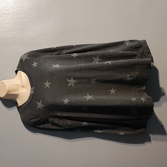 Oxford & Park women's charcoal gray with stars blouse size 2XL - Picture 8 of 17